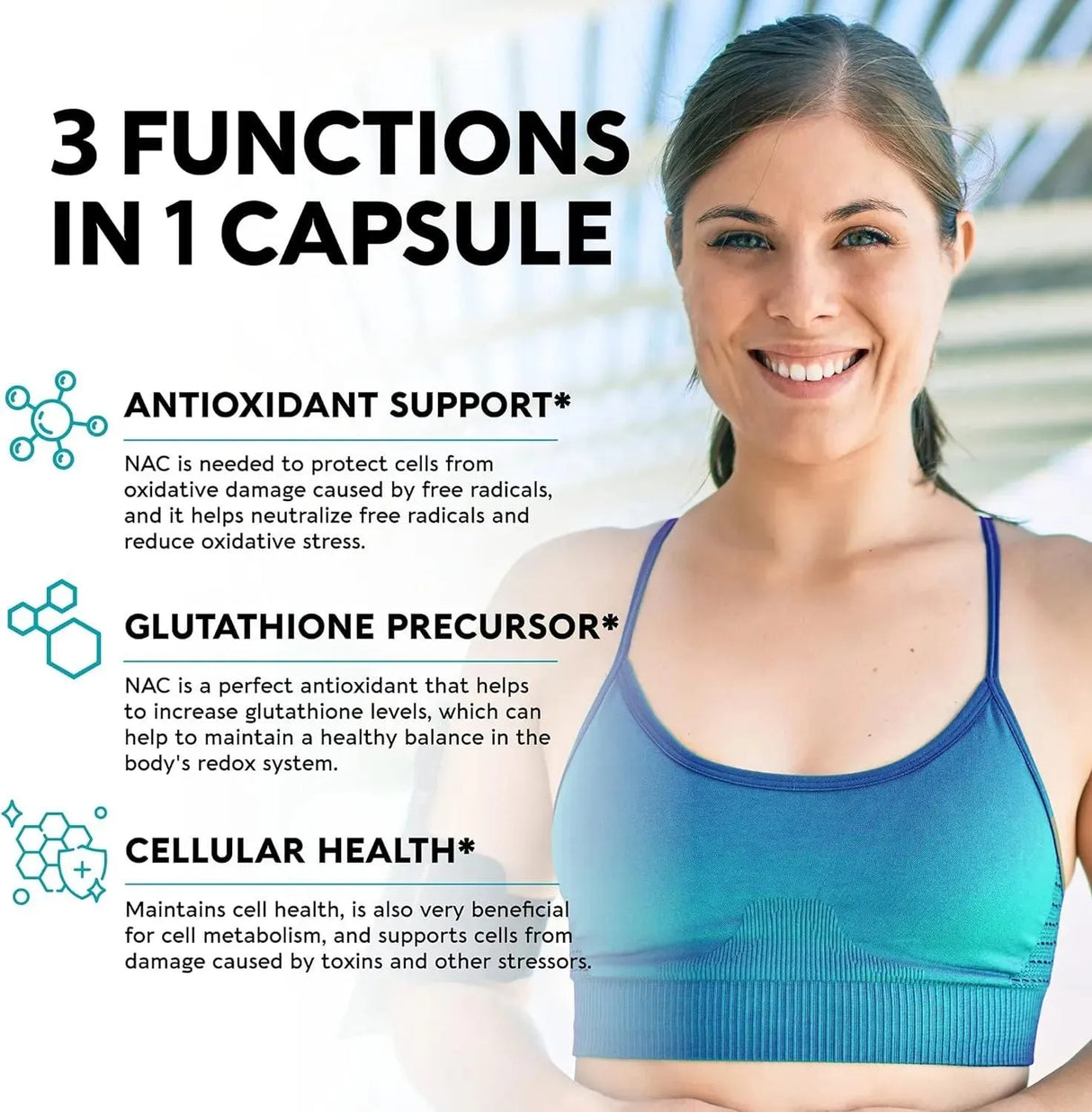 NUTRA HARMONY - Nutra Harmony NAC N-Acetyl L-Cysteine 1200Mg. 120 Capsulas - The Red Vitamin MX - Suplementos Alimenticios - {{ shop.shopifyCountryName }}