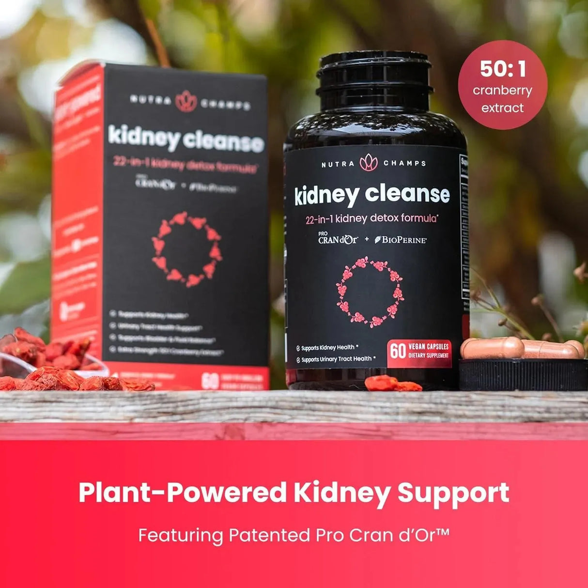NUTRACHAMPS - NutraChamps Kidney Cleanse Detox & Repair 60 Capsulas - The Red Vitamin MX - Suplementos Alimenticios - {{ shop.shopifyCountryName }}