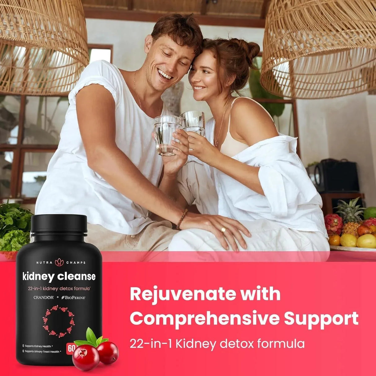 NUTRACHAMPS - NutraChamps Kidney Cleanse Detox & Repair 60 Capsulas - The Red Vitamin MX - Suplementos Alimenticios - {{ shop.shopifyCountryName }}