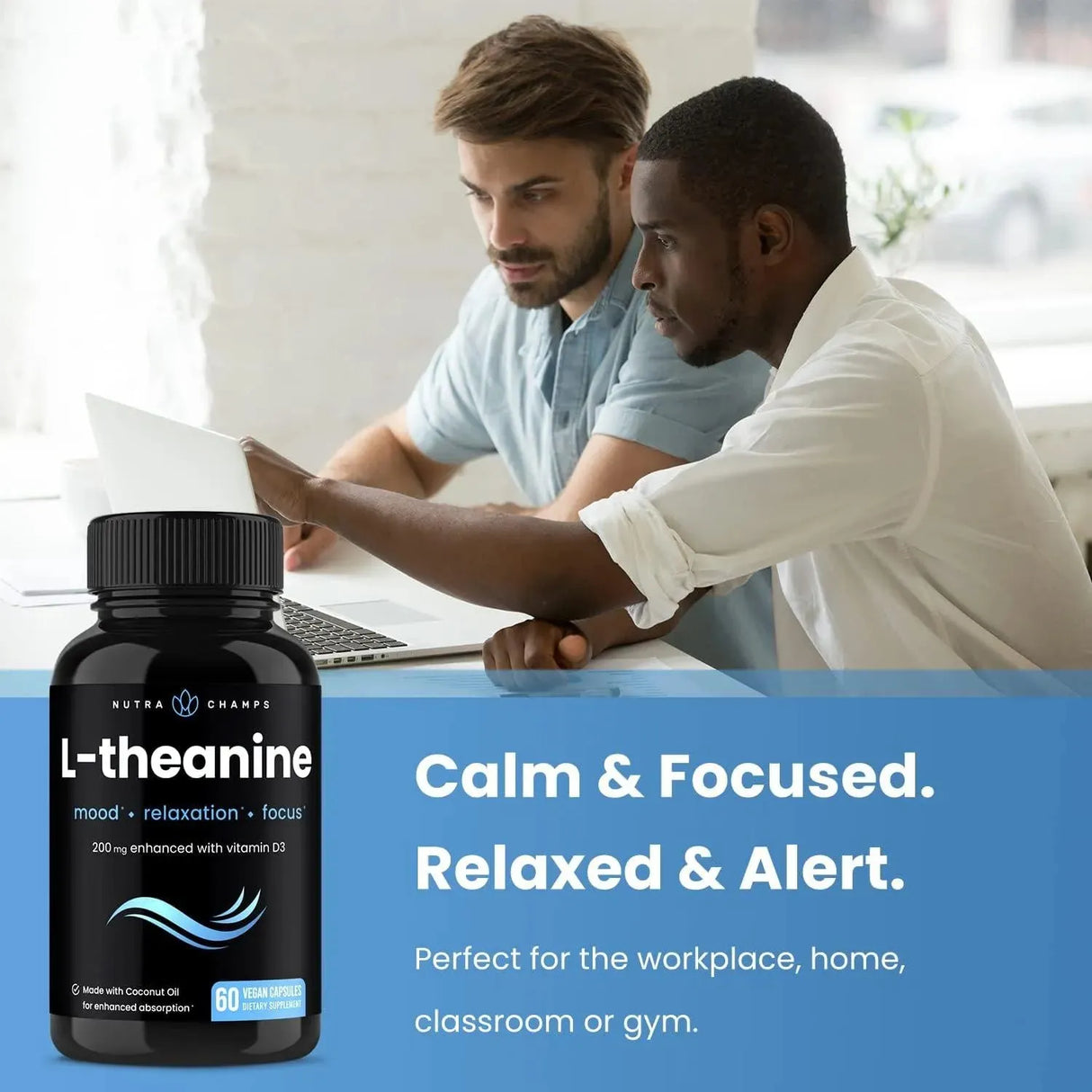 NUTRACHAMPS - NutraChamps L-Theanine 200Mg. 60 Capsulas - The Red Vitamin MX - Suplementos Alimenticios - {{ shop.shopifyCountryName }}
