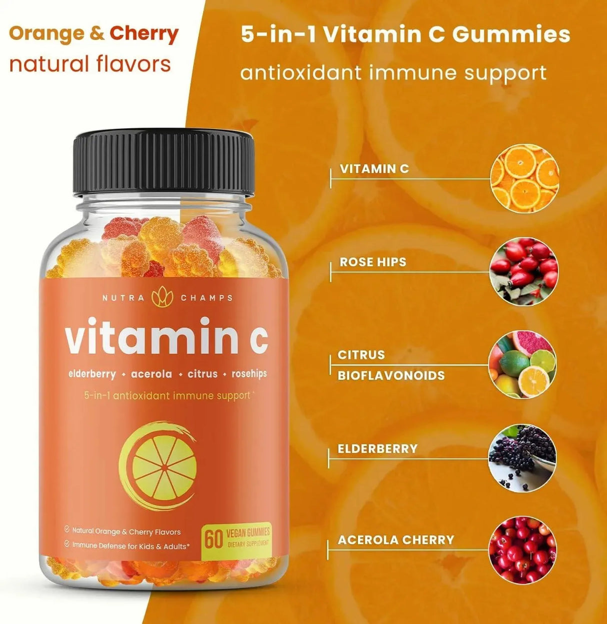NUTRACHAMPS - NutraChamps Vitamin C Gummies 60 Gomitas 2 Pack - The Red Vitamin MX - Suplementos Alimenticios - {{ shop.shopifyCountryName }}