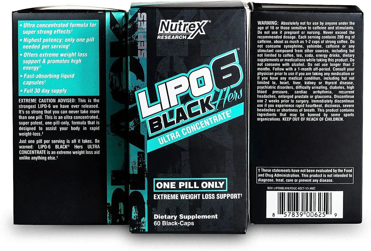 NUTREX RESEARCH - Nutrex Research Lipo-6 Black Hers 60 Capsulas - The Red Vitamin MX - Suplementos Alimenticios - {{ shop.shopifyCountryName }}