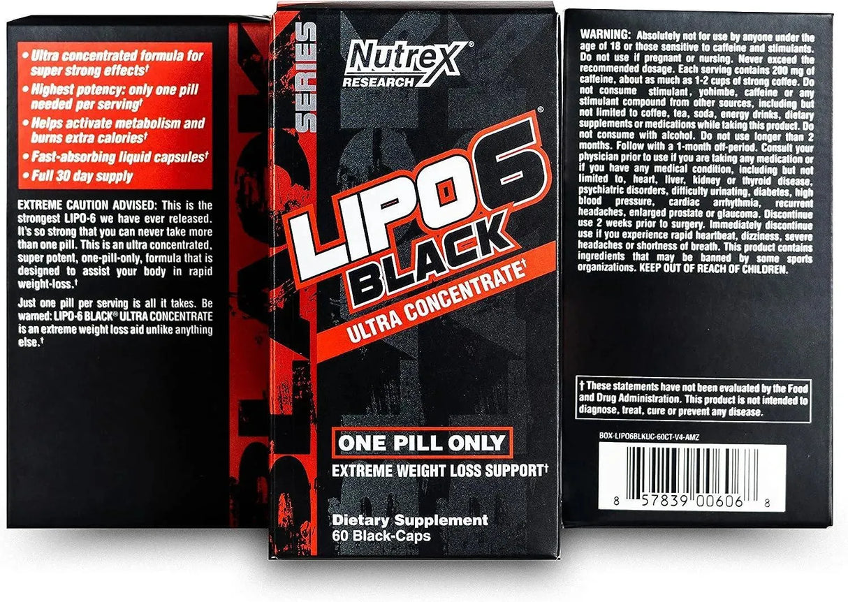 NUTREX RESEARCH - Nutrex Research Lipo-6 Black Ultra Concentrate 60 Capsulas - The Red Vitamin MX - Suplementos Alimenticios - {{ shop.shopifyCountryName }}