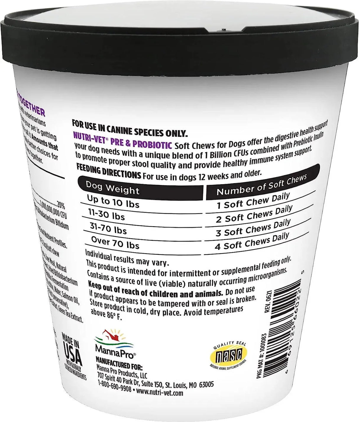 NUTRI-VET - Nutri-Vet Pre and Probiotic Soft Chews for Dogs 120 Masticables - The Red Vitamin MX - Probióticos Para Perros - {{ shop.shopifyCountryName }}