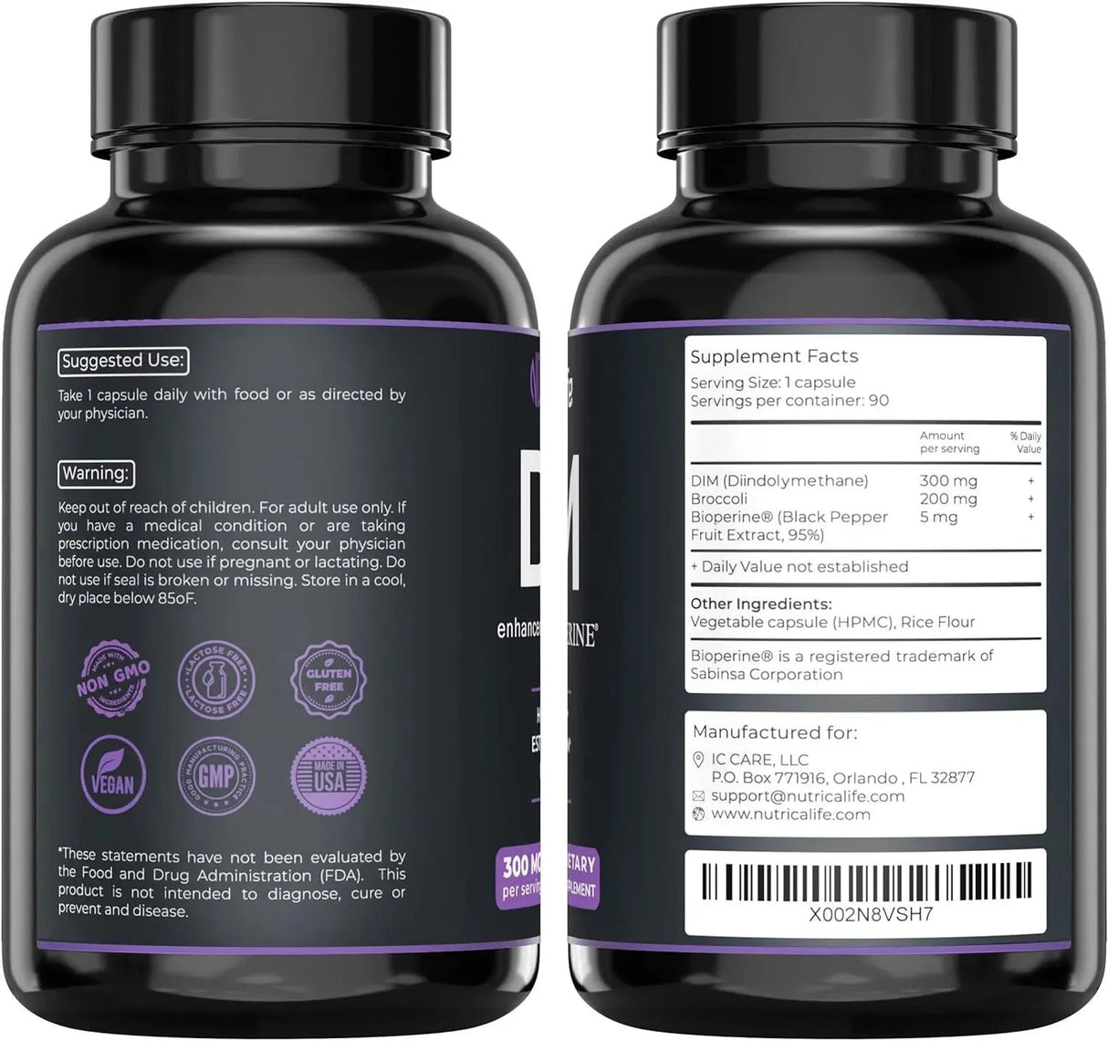 NUTRICA LIFE - Nutrica Life DIM Supplement 300Mg. 90 Capsulas - The Red Vitamin MX - Suplementos Alimenticios - {{ shop.shopifyCountryName }}