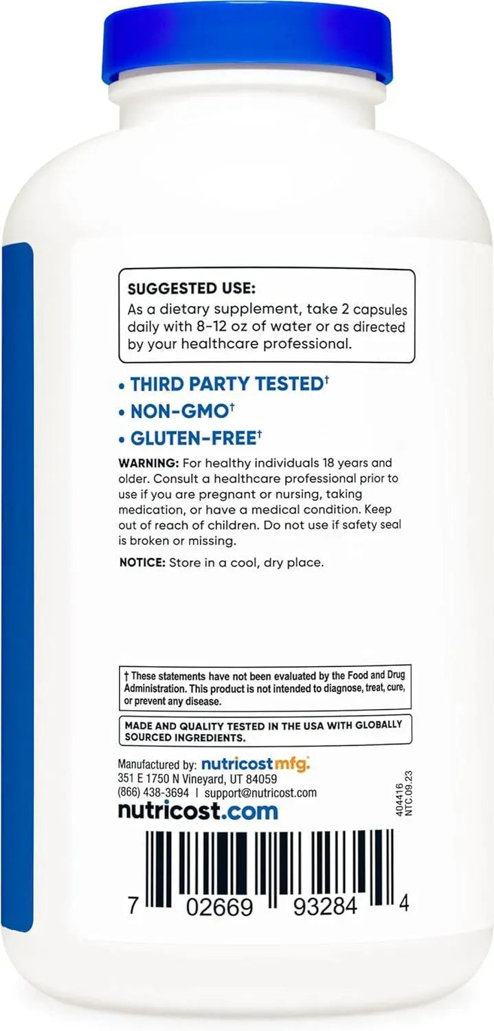 NUTRICOST - Nutricost BCAA 1000Mg. 500 Capsulas - The Red Vitamin MX - Suplementos Alimenticios - {{ shop.shopifyCountryName }}