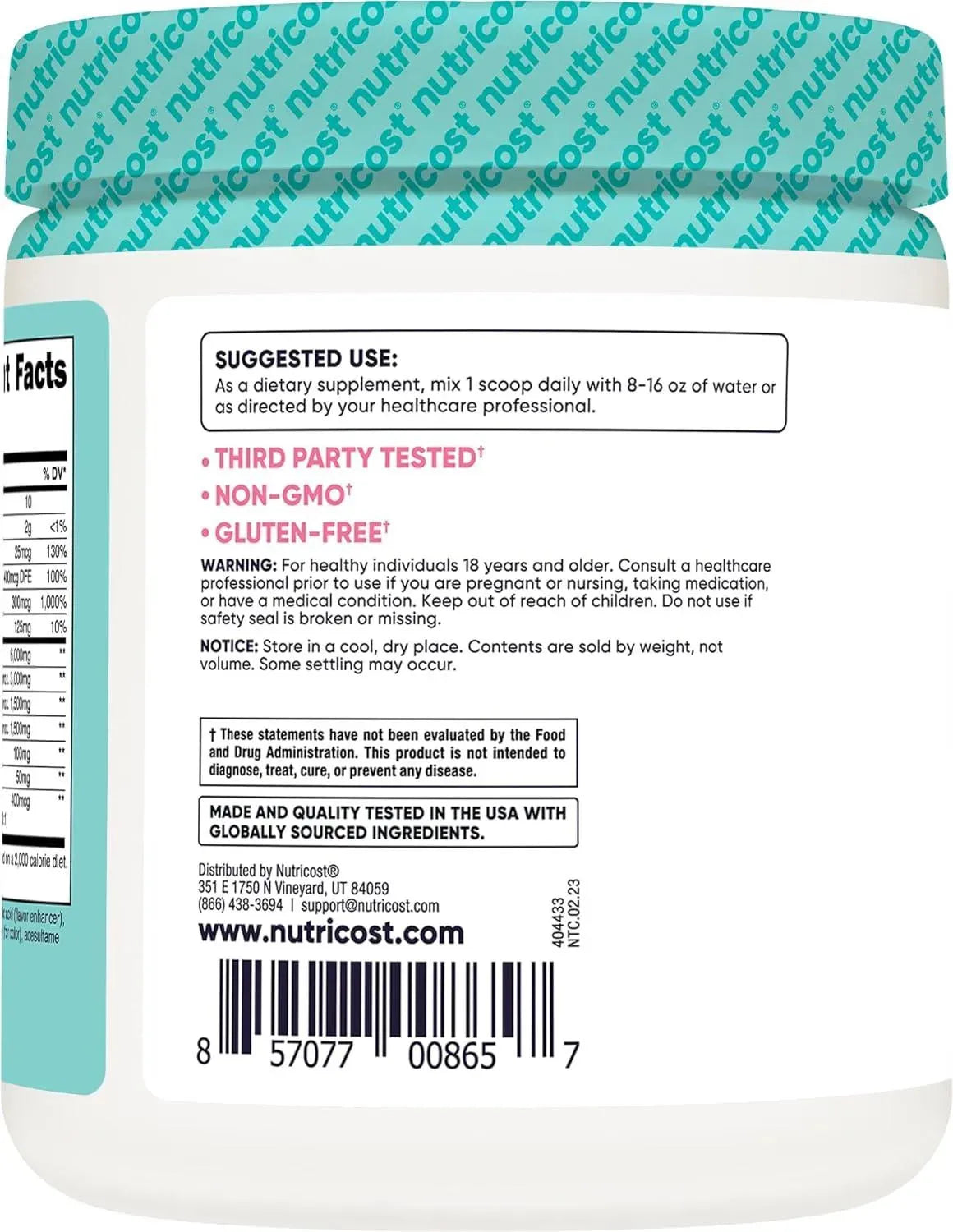 NUTRICOST - Nutricost BCAA for Women Watermelon 30 Servicios 288Gr. - The Red Vitamin MX - Suplementos Alimenticios - {{ shop.shopifyCountryName }}