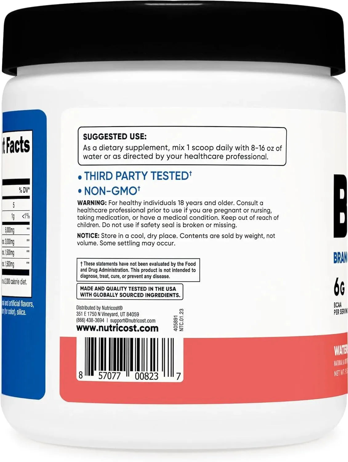 NUTRICOST - Nutricost BCAA Powder Watermelon Optimal 2:1:1 Ratio 270Gr. - The Red Vitamin MX - Suplementos Alimenticios - {{ shop.shopifyCountryName }}