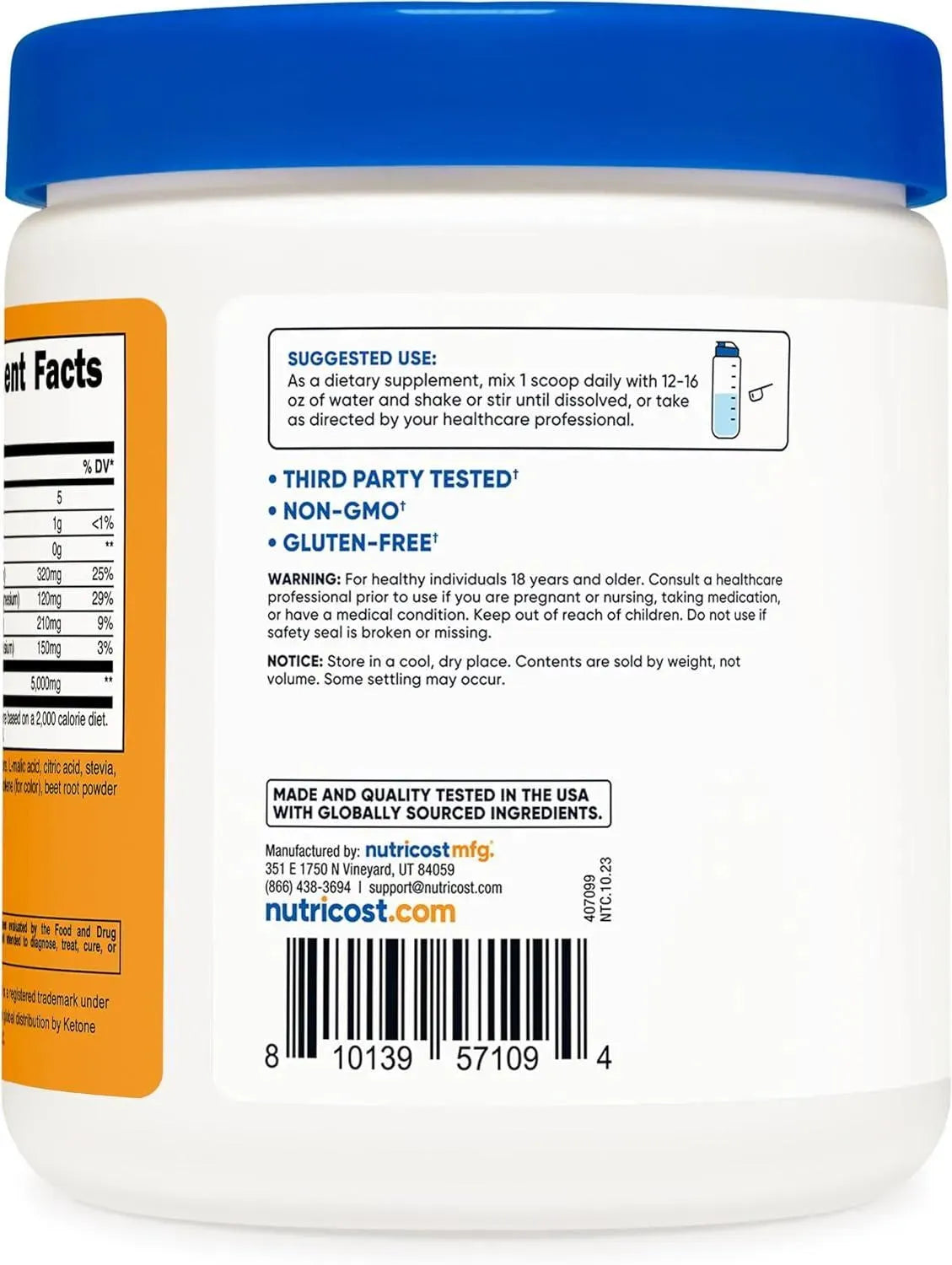 NUTRICOST - Nutricost BHB Salts Drink Mix Peach Mango Flavored 30 Servicios 249Gr. - The Red Vitamin MX - Suplementos Alimenticios - {{ shop.shopifyCountryName }}