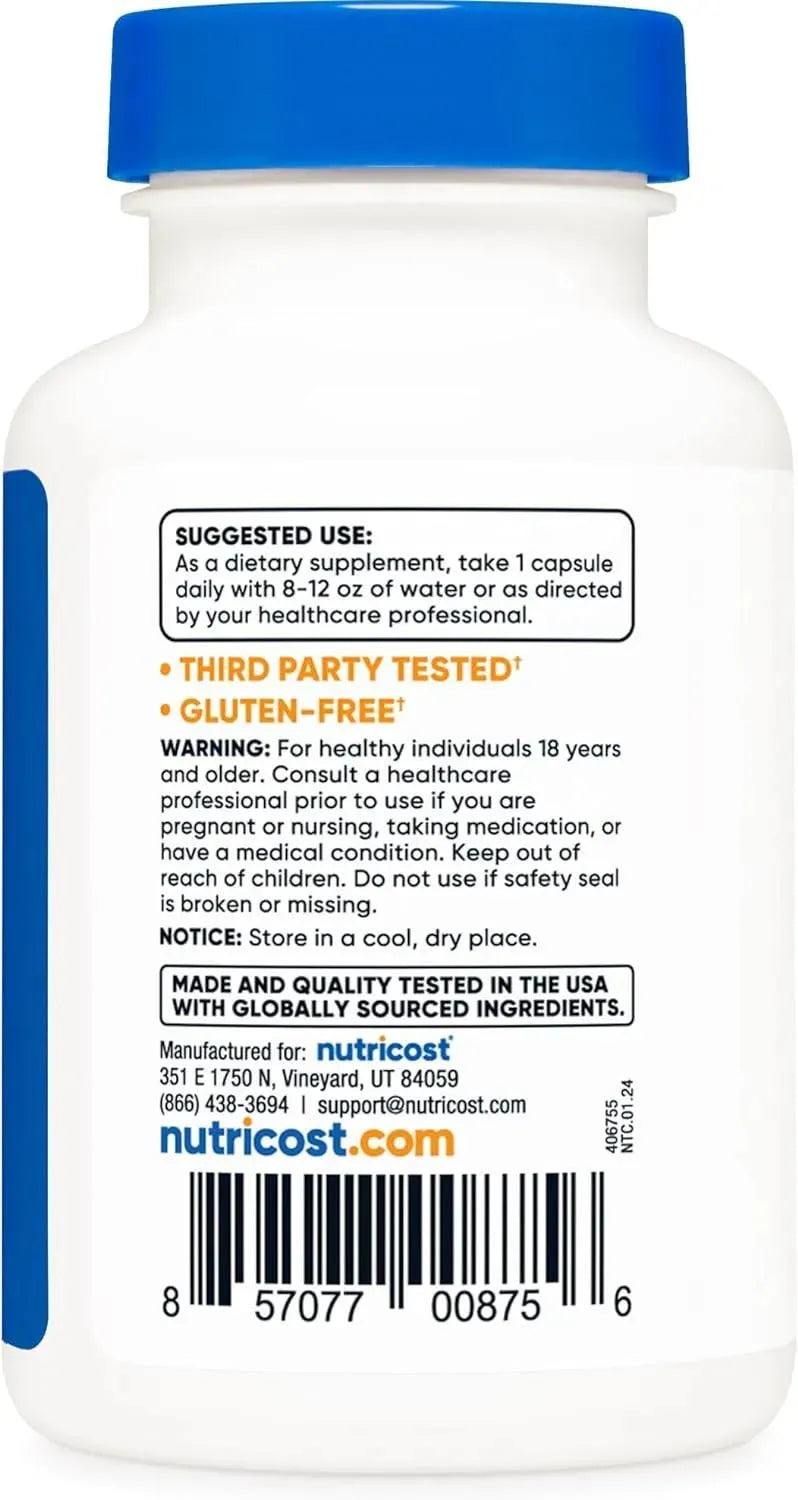 NUTRICOST - Nutricost CDP Choline (Citicoline) 300Mg. 60 Capsulas - The Red Vitamin MX - Suplementos Alimenticios - {{ shop.shopifyCountryName }}