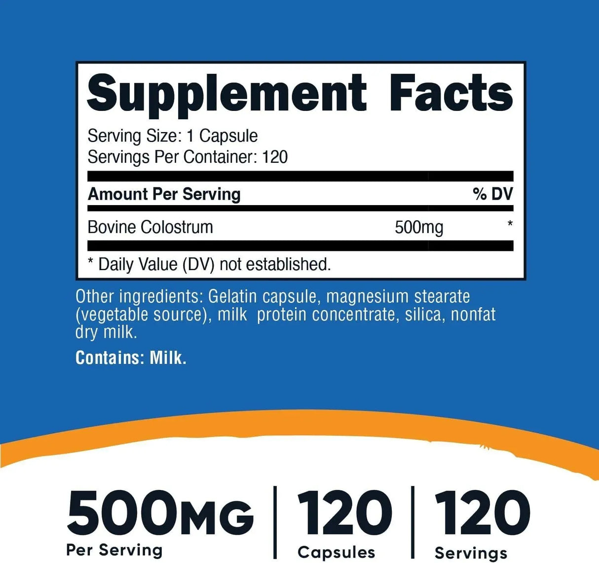 NUTRICOST - Nutricost Colostrum 500Mg. 120 Capsulas - The Red Vitamin MX - Suplementos Alimenticios - {{ shop.shopifyCountryName }}