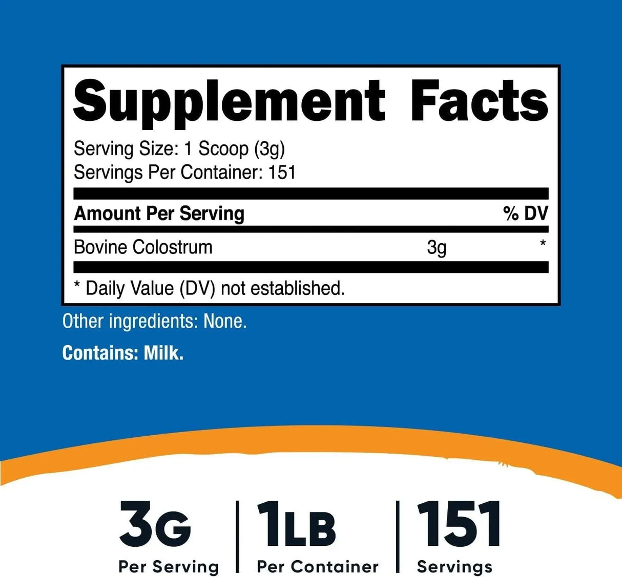 NUTRICOST - Nutricost Colostrum Powder 151 Servicios 454Gr. - The Red Vitamin MX - Suplementos Alimenticios - {{ shop.shopifyCountryName }}