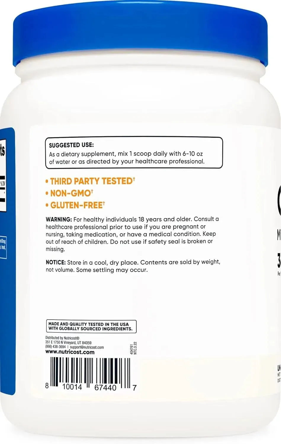 NUTRICOST - Nutricost Colostrum Powder 151 Servicios 454Gr. - The Red Vitamin MX - Suplementos Alimenticios - {{ shop.shopifyCountryName }}