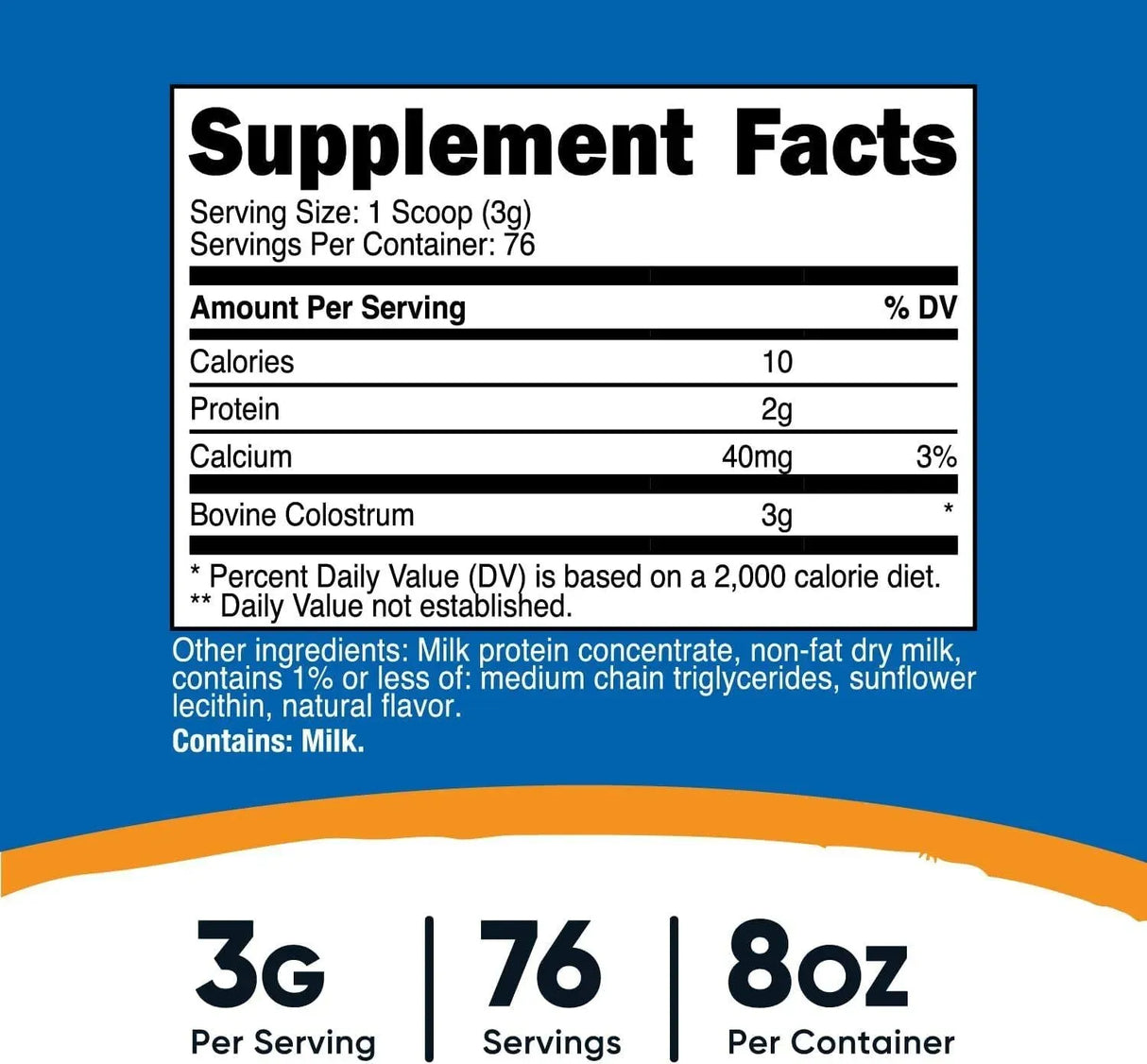 NUTRICOST - Nutricost Colostrum Powder 76 Servicios 227Gr. - The Red Vitamin MX - Suplementos Alimenticios - {{ shop.shopifyCountryName }}