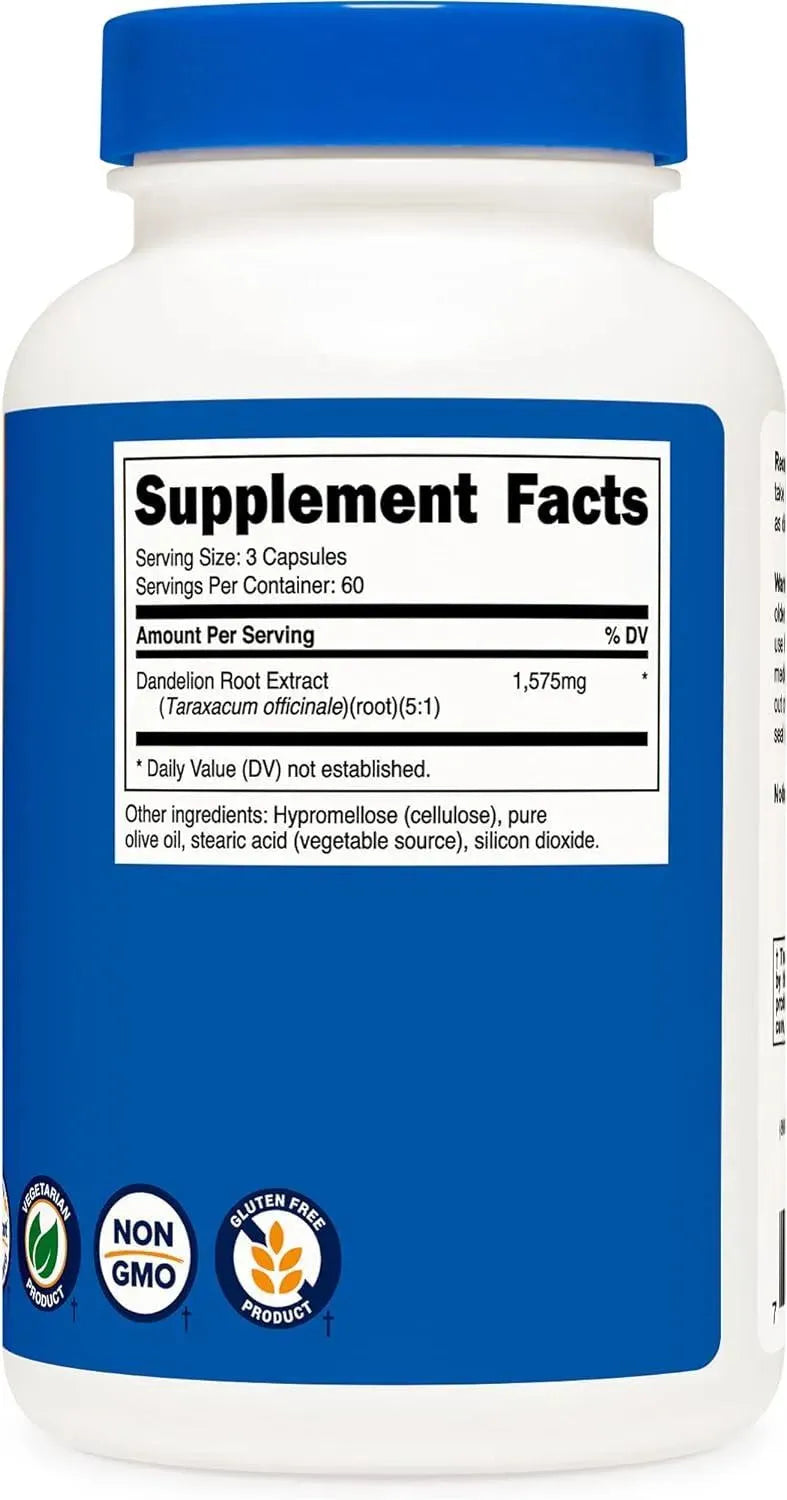NUTRICOST - Nutricost Dandelion Root Extract 525Mg. 180 Capsulas 3 Pack - The Red Vitamin MX - Suplementos Alimenticios - {{ shop.shopifyCountryName }}