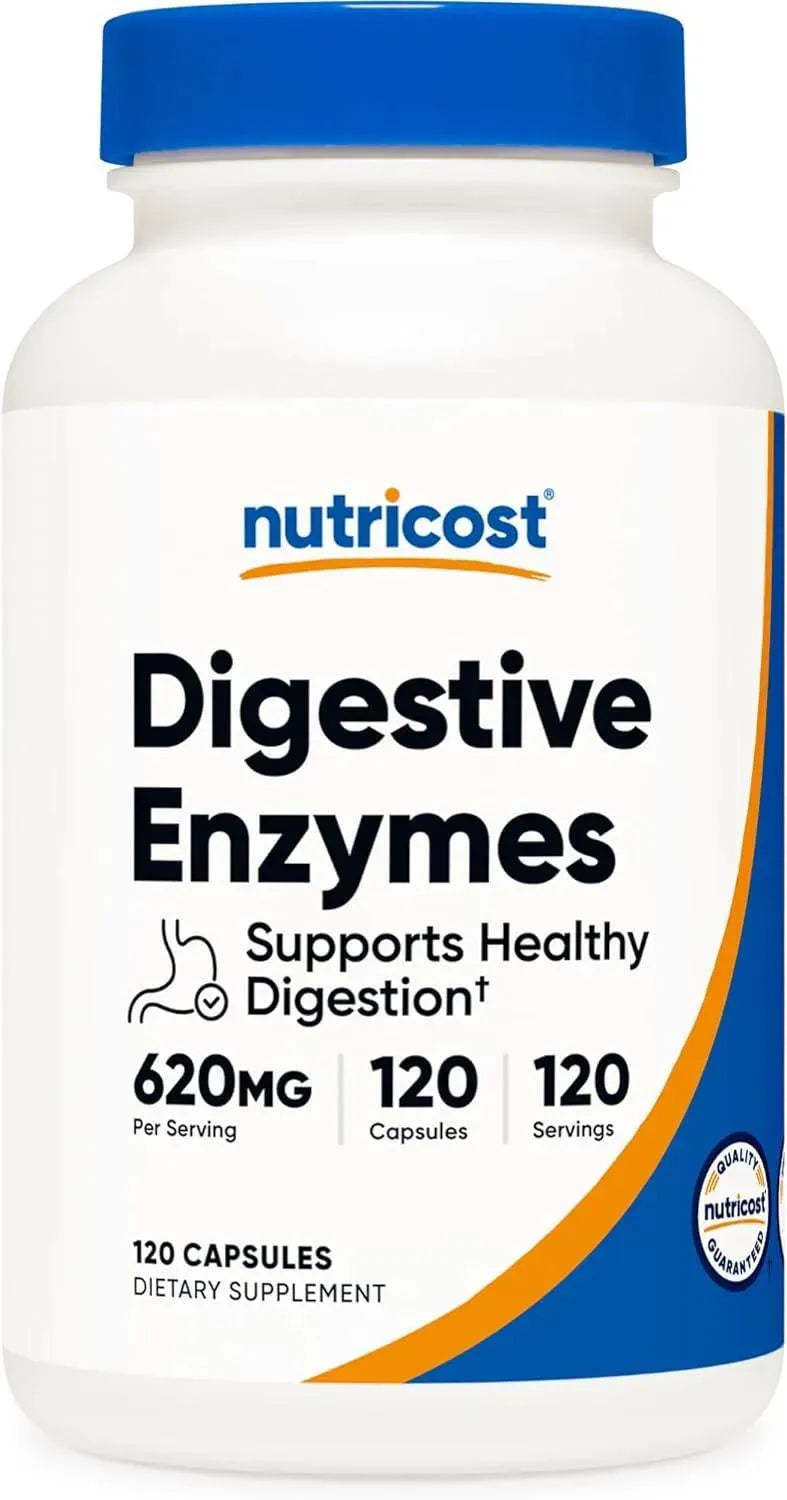 NUTRICOST - Nutricost Digestive Enzymes 620Mg. 120 Capsulas - The Red Vitamin MX - Suplementos Alimenticios - {{ shop.shopifyCountryName }}