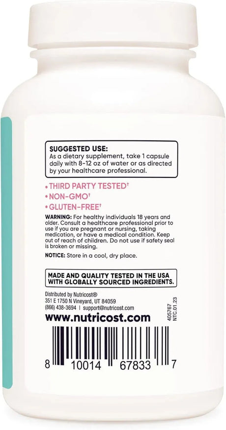 NUTRICOST - Nutricost Diindolylmethane DIM Supplement for Women 400Mg. 120 Capsulas - The Red Vitamin MX - Suplementos Alimenticios - {{ shop.shopifyCountryName }}