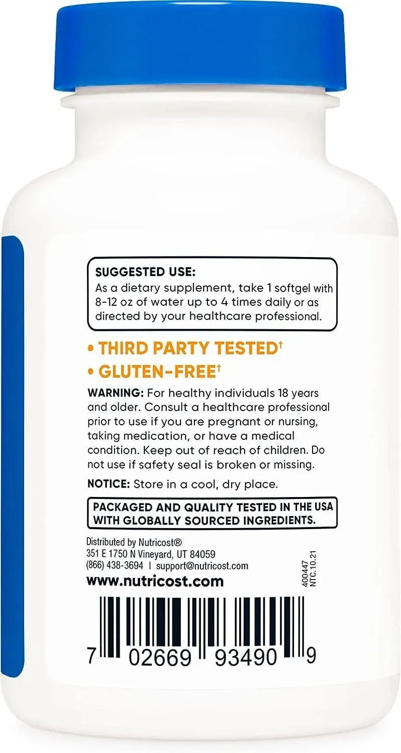 NUTRICOST - Nutricost Garlic 1000Mg. 580 Capsulas Blandas - The Red Vitamin MX - Suplementos Alimenticios - {{ shop.shopifyCountryName }}
