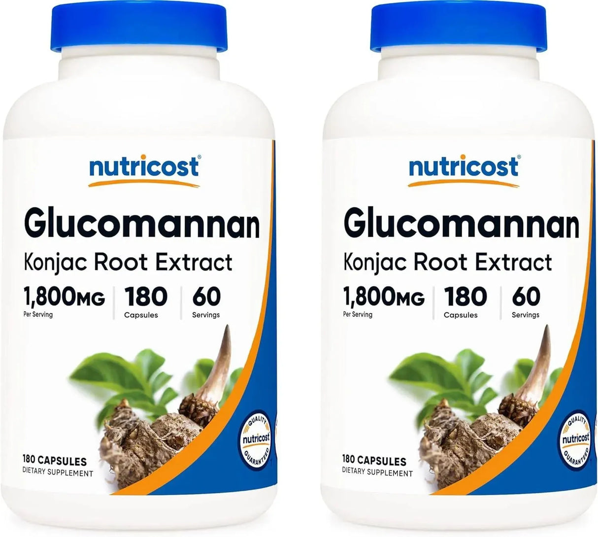 NUTRICOST - Nutricost Glucomannan 1,800Mg. 180 Capsulas 2 Pack - The Red Vitamin MX - Suplementos Alimenticios - {{ shop.shopifyCountryName }}