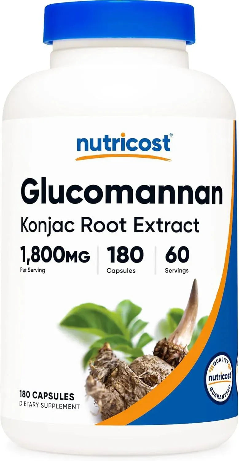NUTRICOST - Nutricost Glucomannan 1,800Mg. 180 Capsulas - The Red Vitamin MX - Suplementos Alimenticios - {{ shop.shopifyCountryName }}