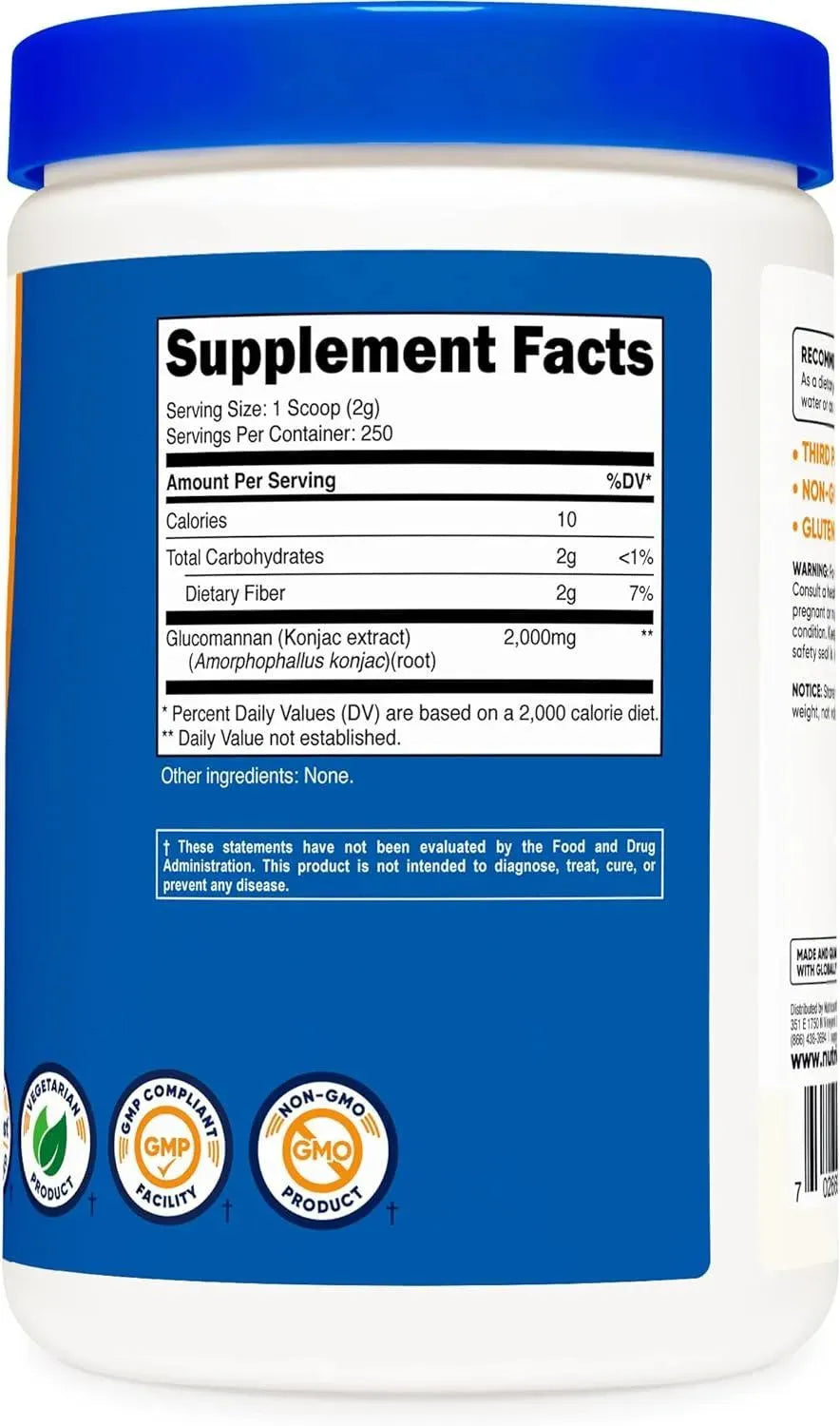 NUTRICOST - Nutricost Glucomannan Powder 500Gr. - The Red Vitamin MX - Suplementos Alimenticios - {{ shop.shopifyCountryName }}