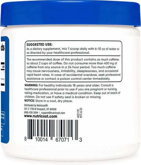 NUTRICOST - Nutricost Guarana Extract Powder 100Gr. - The Red Vitamin MX - Suplementos Alimenticios - {{ shop.shopifyCountryName }}