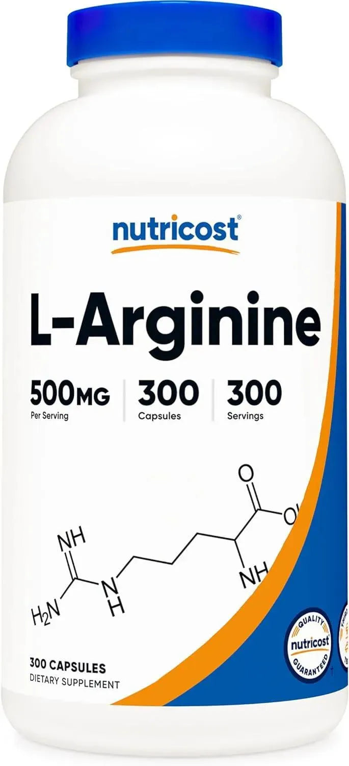 NUTRICOST - Nutricost L-Arginine 500Mg. 300 Capsulas - The Red Vitamin MX - Suplementos Alimenticios - {{ shop.shopifyCountryName }}