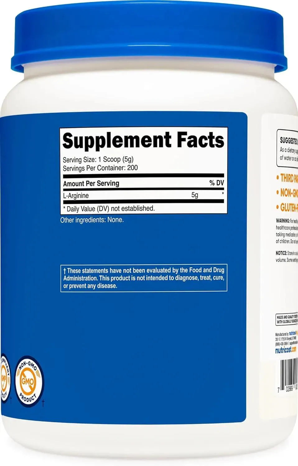 NUTRICOST - Nutricost L-Arginine Powder 1 Kg. - The Red Vitamin MX - Suplementos Alimenticios - {{ shop.shopifyCountryName }}