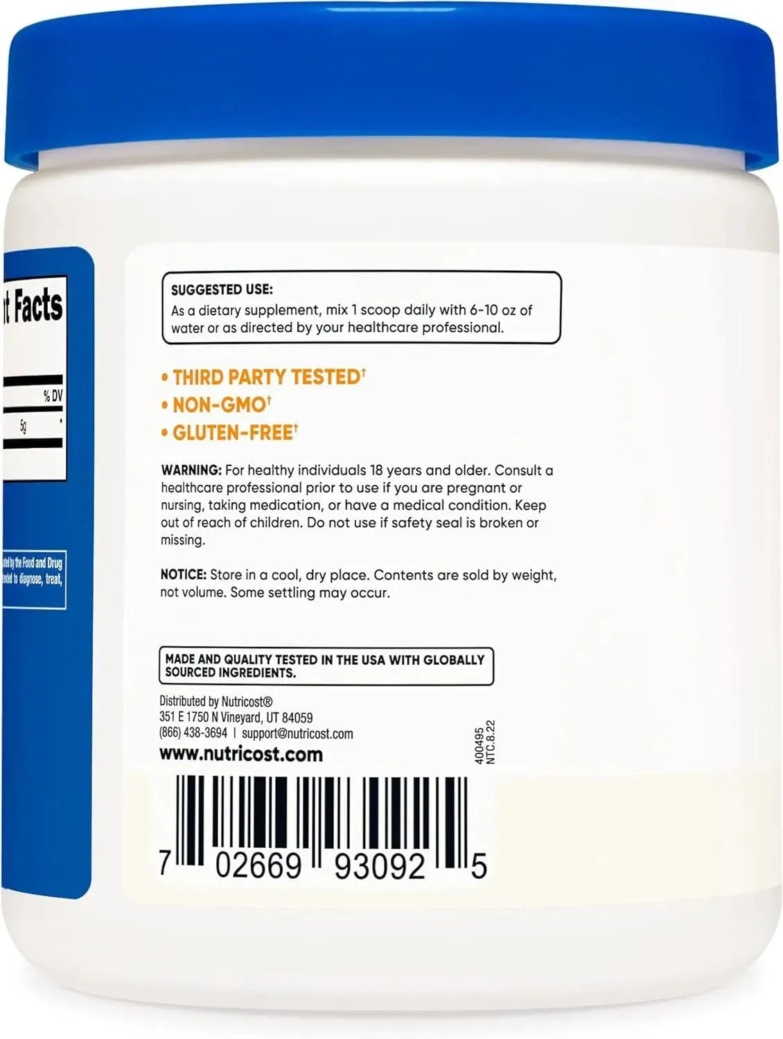 NUTRICOST - Nutricost L-Arginine Powder 250Gr. - The Red Vitamin MX - Suplementos Alimenticios - {{ shop.shopifyCountryName }}