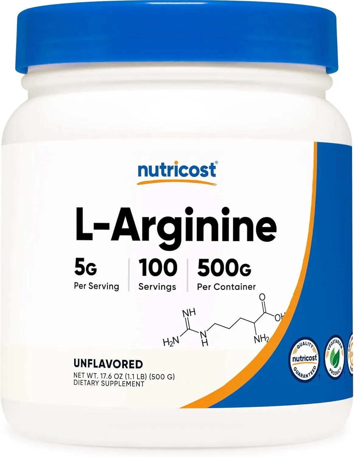 NUTRICOST - Nutricost L-Arginine Powder 500Gr. - The Red Vitamin MX - Suplementos Alimenticios - {{ shop.shopifyCountryName }}
