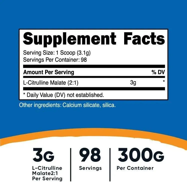 NUTRICOST - Nutricost L-Citrulline Malate (2:1) Powder 300Gr. - The Red Vitamin MX - Suplementos Alimenticios - {{ shop.shopifyCountryName }}