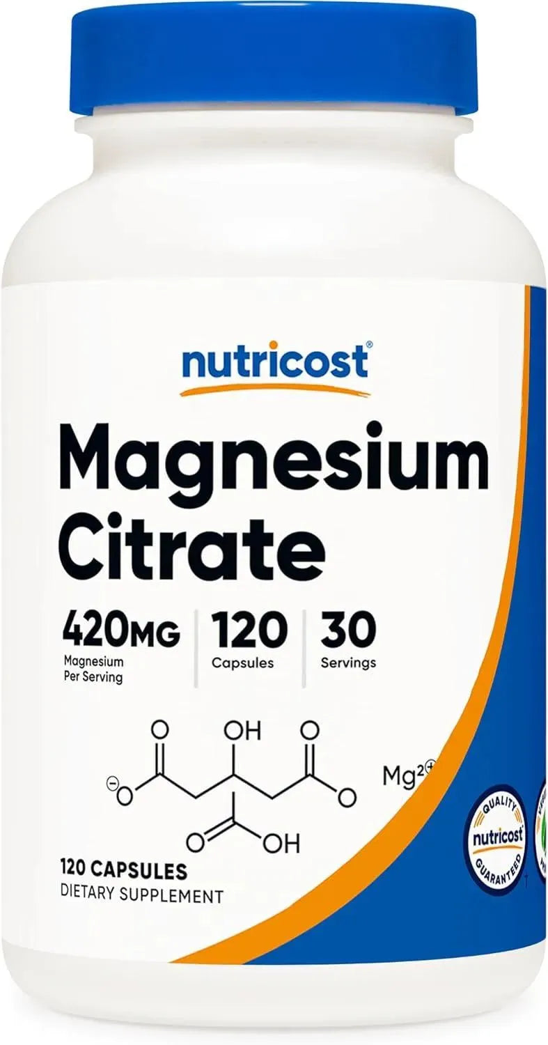 NUTRICOST - Nutricost Magnesium Citrate 420Mg. 120 Capsulas - The Red Vitamin MX - Suplementos Alimenticios - {{ shop.shopifyCountryName }}