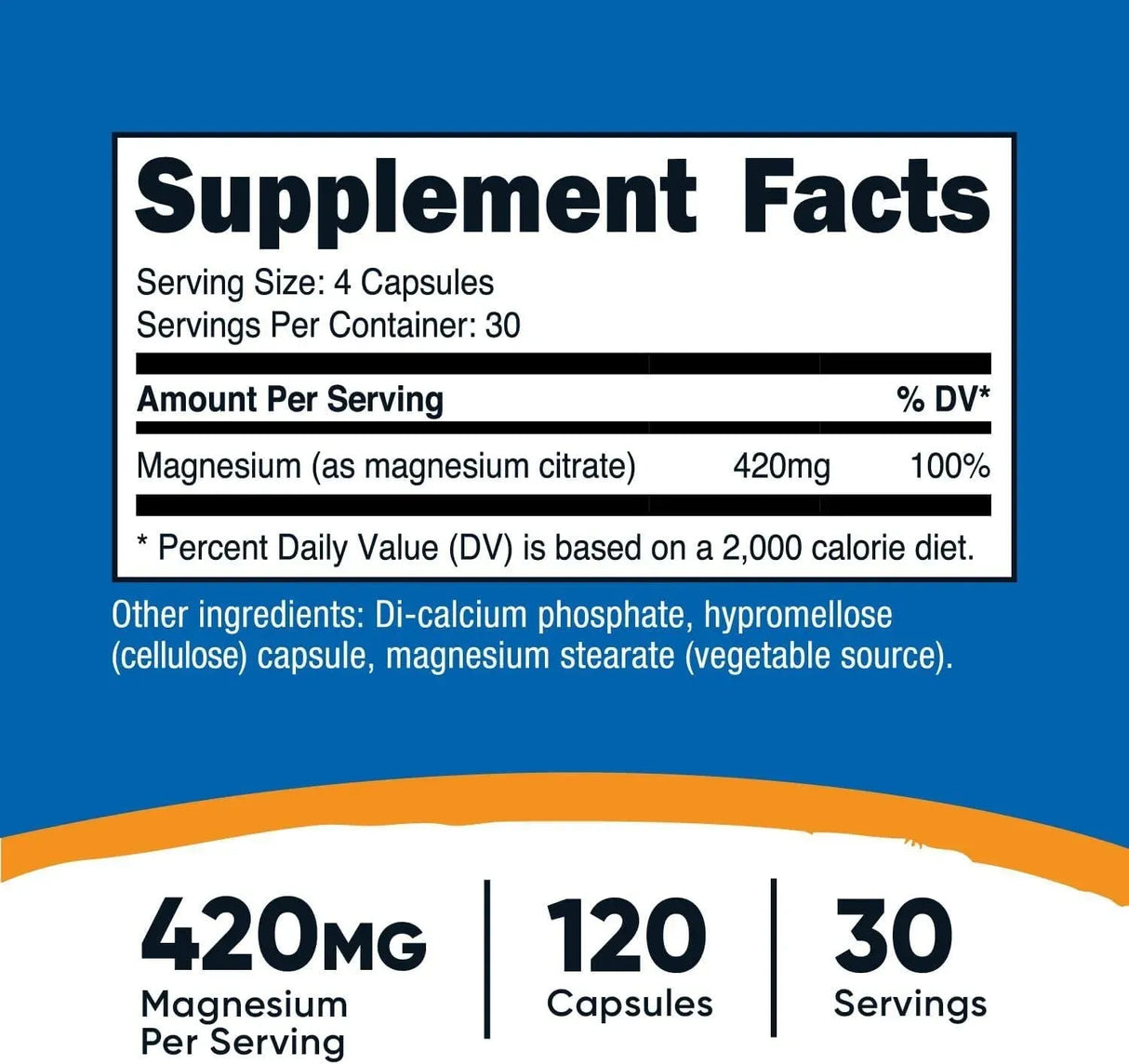 NUTRICOST - Nutricost Magnesium Citrate 420Mg. 120 Capsulas - The Red Vitamin MX - Suplementos Alimenticios - {{ shop.shopifyCountryName }}