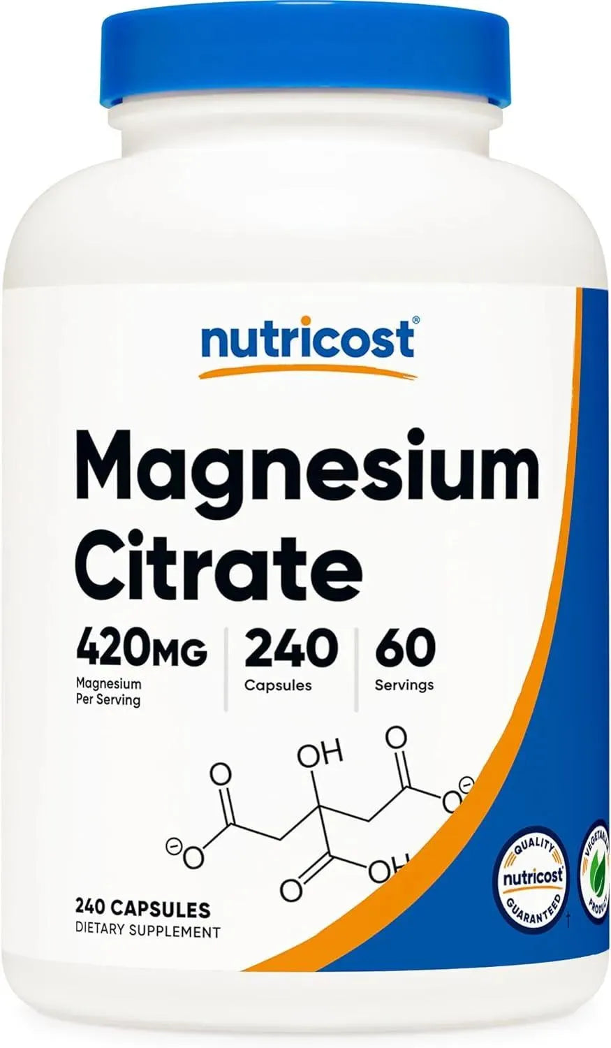 NUTRICOST - Nutricost Magnesium Citrate 420Mg. 240 Capsulas - The Red Vitamin MX - Suplementos Alimenticios - {{ shop.shopifyCountryName }}