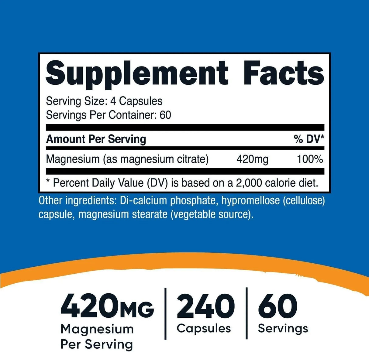 NUTRICOST - Nutricost Magnesium Citrate 420Mg. 240 Capsulas - The Red Vitamin MX - Suplementos Alimenticios - {{ shop.shopifyCountryName }}