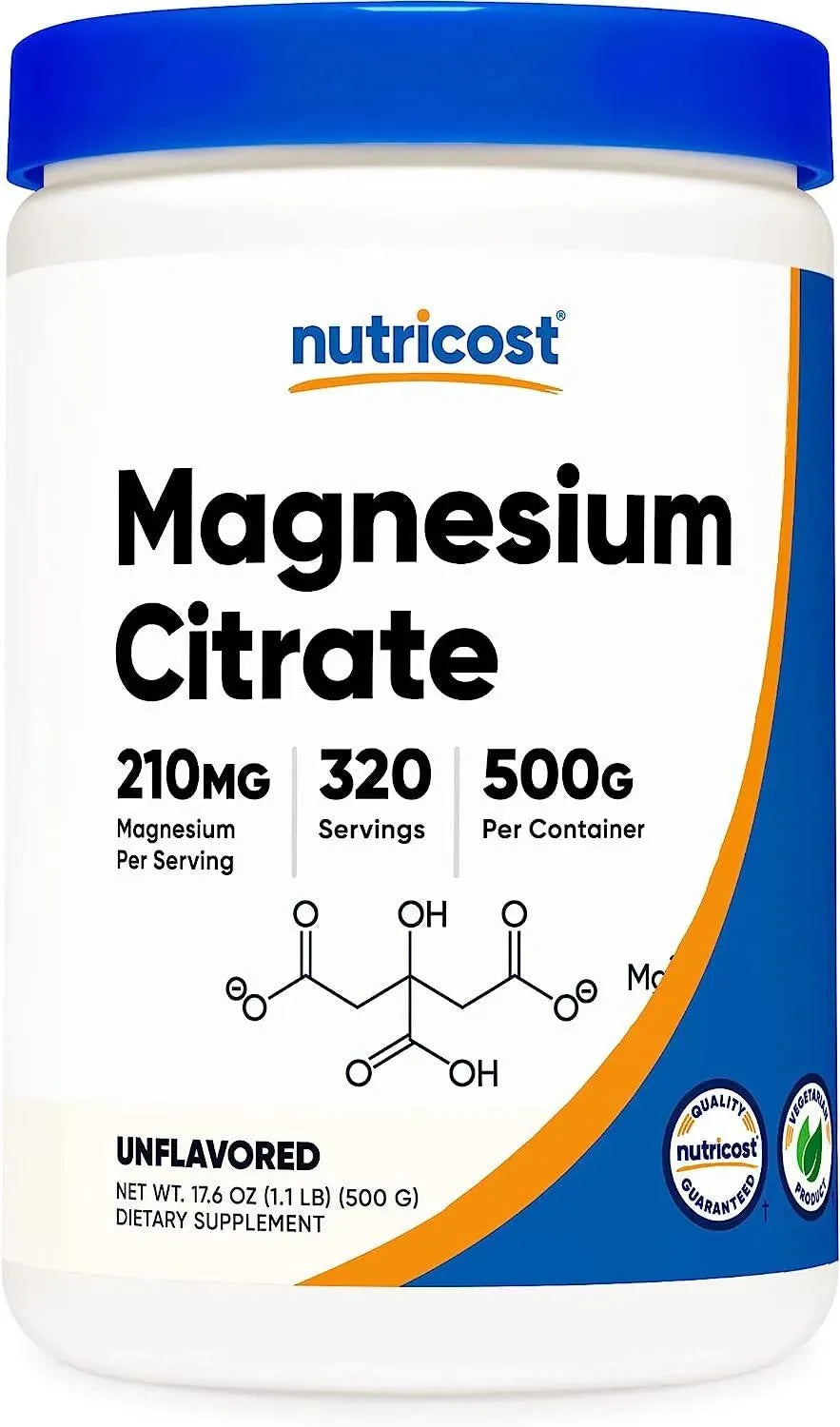 NUTRICOST - Nutricost Magnesium Citrate Powder 500Gr. - The Red Vitamin MX - Suplementos Alimenticios - {{ shop.shopifyCountryName }}