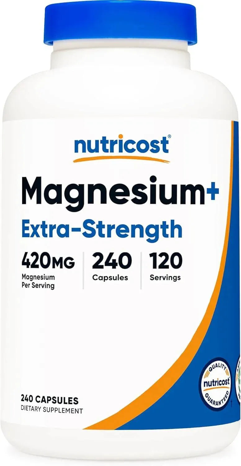 NUTRICOST - Nutricost Magnesium+ Extra Strength 420Mg. 240 Capsulas - The Red Vitamin MX - Suplementos Alimenticios - {{ shop.shopifyCountryName }}