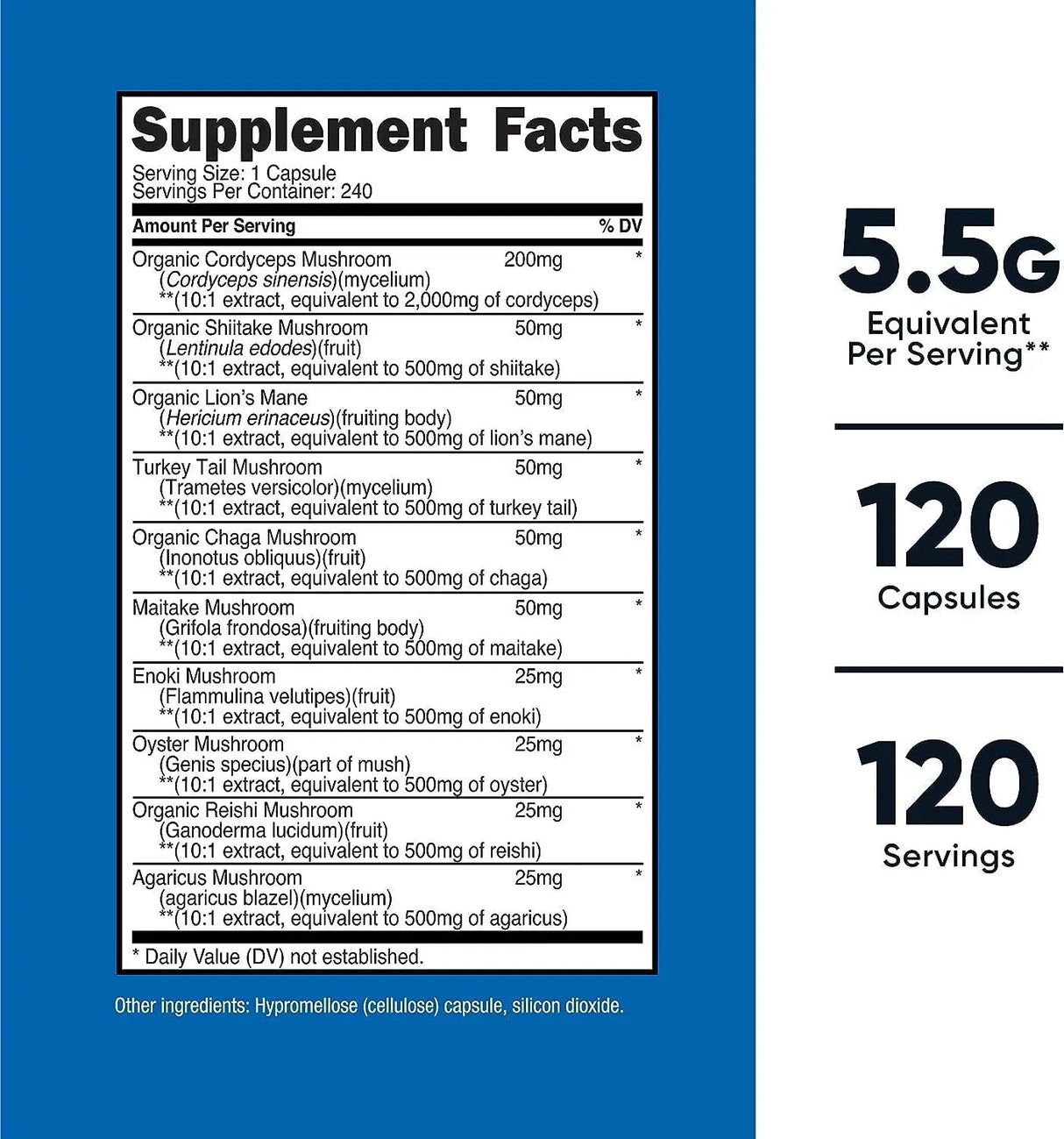 NUTRICOST - Nutricost Mushroom Complex 120 Capsulas - The Red Vitamin MX - Suplementos Alimenticios - {{ shop.shopifyCountryName }}