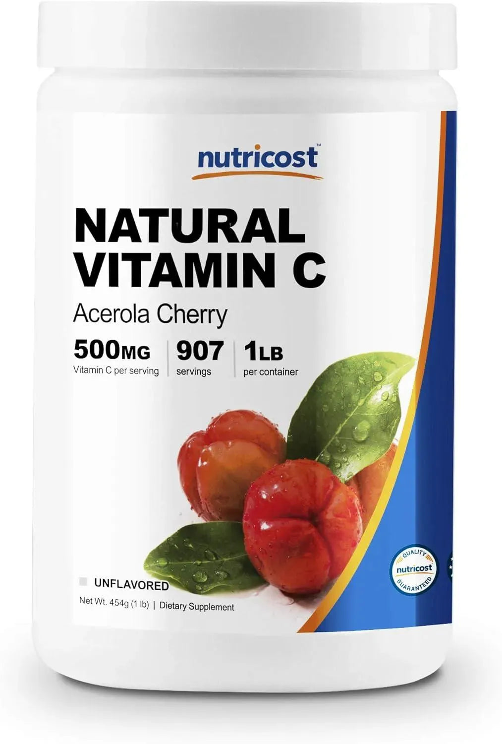 NUTRICOST - Nutricost Natural Vitamin C Acerola Cherry Powder 454Gr. - The Red Vitamin MX - Suplementos Alimenticios - {{ shop.shopifyCountryName }}
