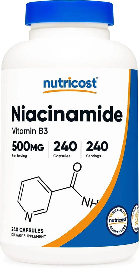 NUTRICOST - Nutricost Niacinamide 500Mg. 240 Capsulas - The Red Vitamin MX - Suplementos Alimenticios - {{ shop.shopifyCountryName }}