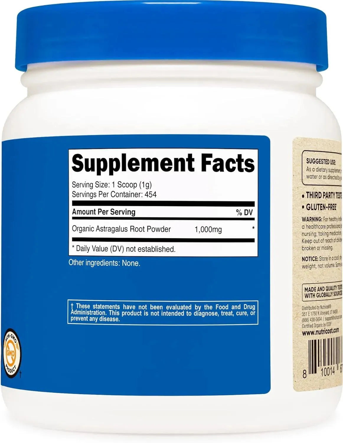 NUTRICOST - Nutricost Organic Astragalus Root Powder 454Gr. - The Red Vitamin MX - Suplementos Alimenticios - {{ shop.shopifyCountryName }}