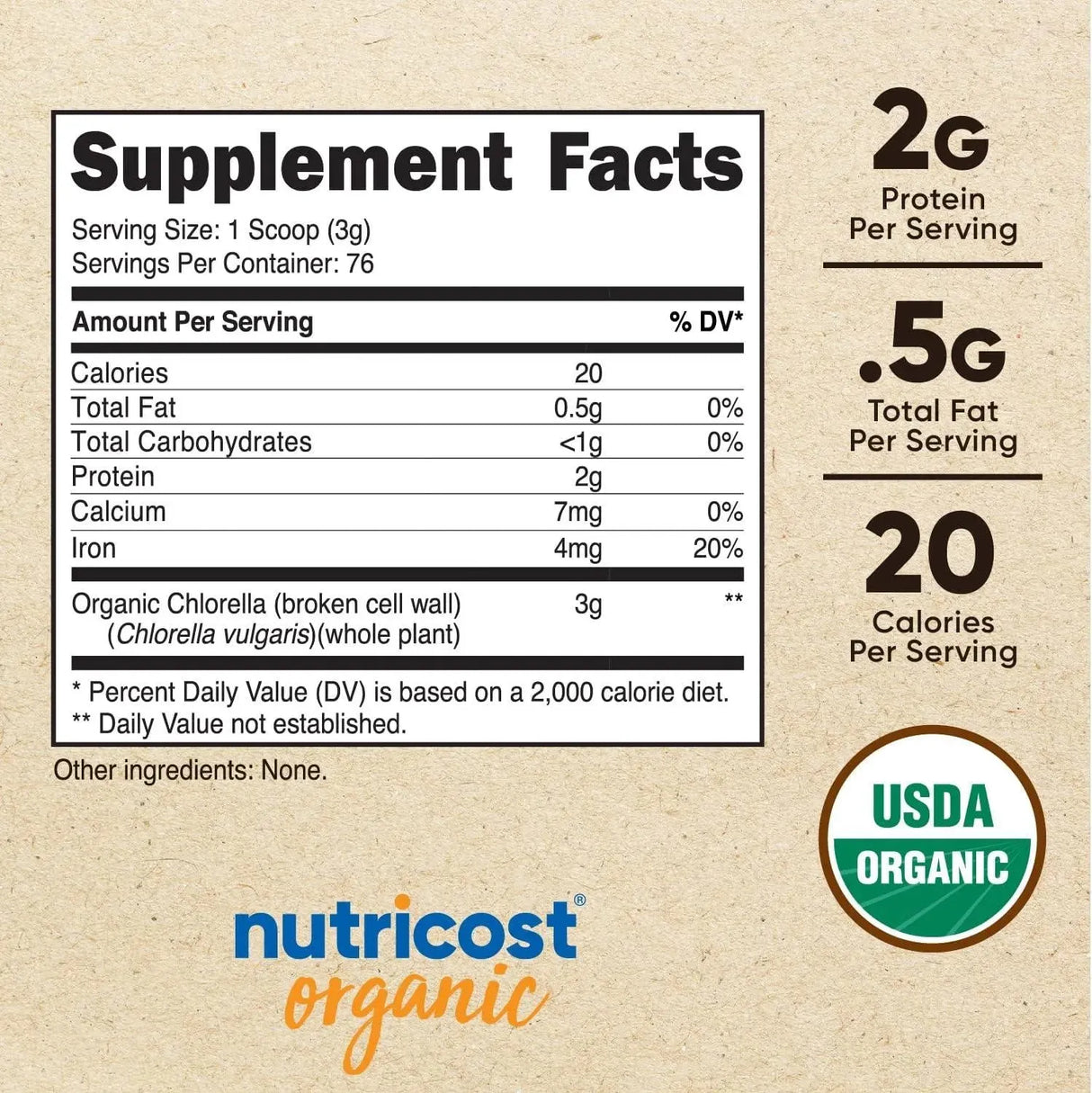 NUTRICOST - Nutricost Organic Chlorella Powder 8 Oz. - The Red Vitamin MX - Suplementos Alimenticios - {{ shop.shopifyCountryName }}