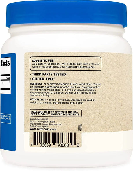 NUTRICOST - Nutricost Organic Spirulina Powder 454Gr. 454 Servicios. - The Red Vitamin MX - Suplementos Alimenticios - {{ shop.shopifyCountryName }}