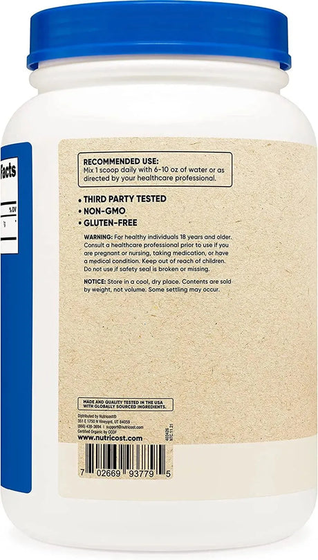 NUTRICOST - Nutricost Organic Spirulina Powder 907Gr. 907 Servicios - The Red Vitamin MX - Suplementos Alimenticios - {{ shop.shopifyCountryName }}