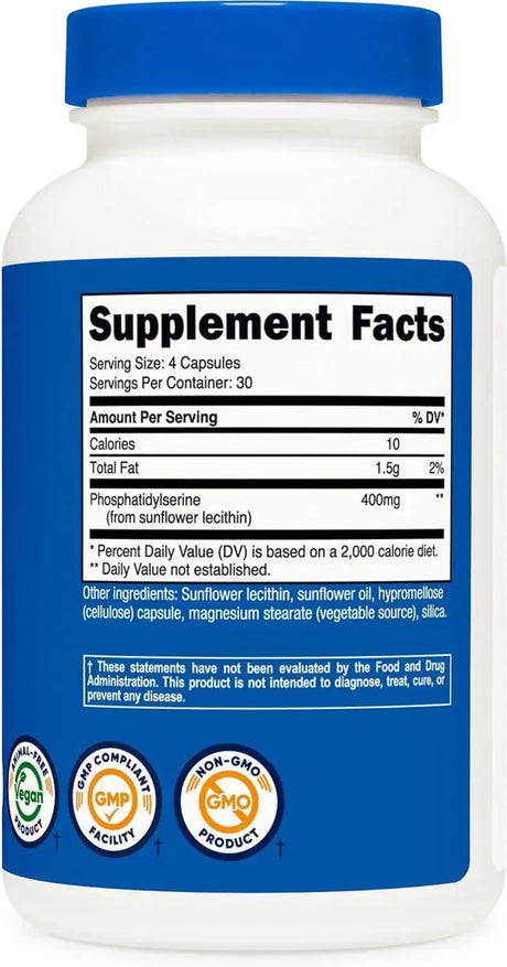 NUTRICOST - Nutricost Phosphatidylserine 400Mg. 120 Capsulas - The Red Vitamin MX - Suplementos Alimenticios - {{ shop.shopifyCountryName }}