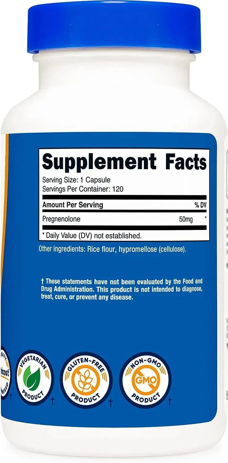 NUTRICOST - Nutricost Pregnenolone 50Mg. 120 Capsulas - The Red Vitamin MX - Suplementos Alimenticios - {{ shop.shopifyCountryName }}