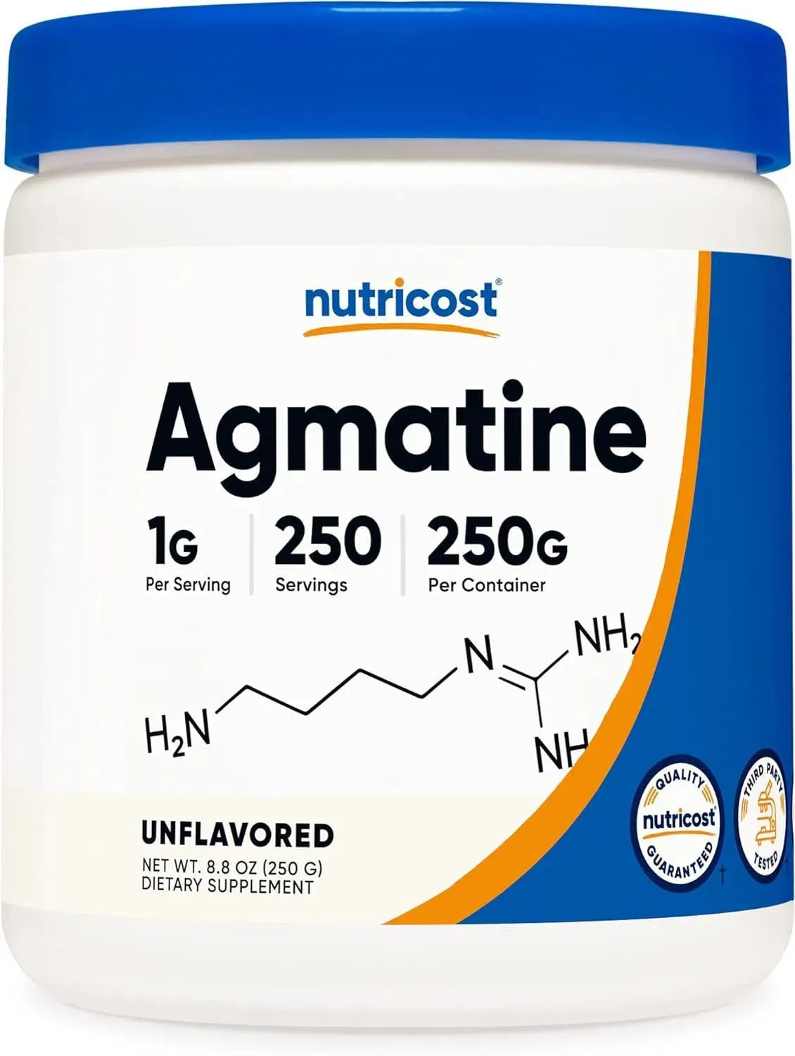 NUTRICOST - Nutricost Pure Agmatine Sulfate Powder 250Gr. - The Red Vitamin MX - Suplementos Alimenticios - {{ shop.shopifyCountryName }}