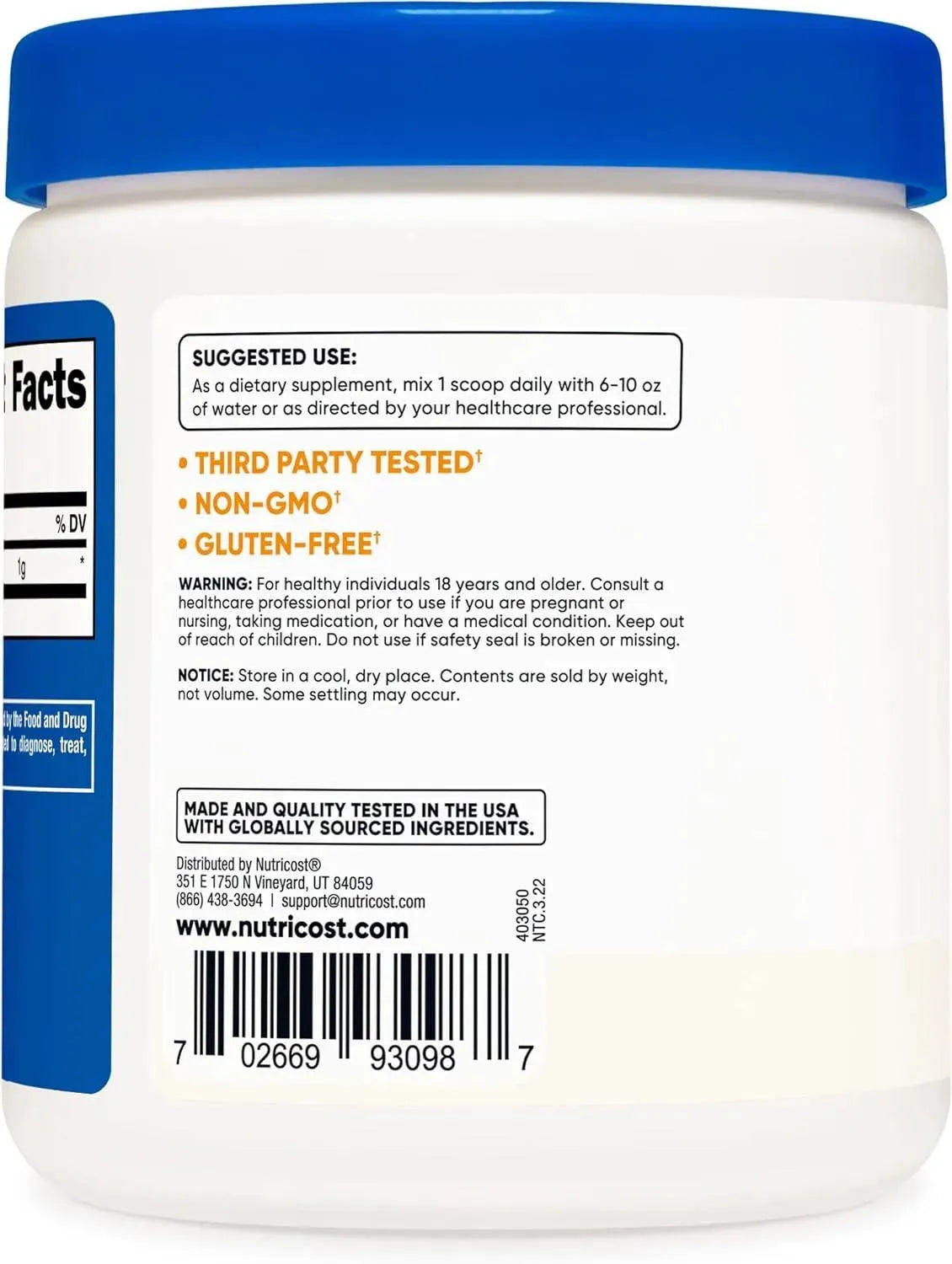 NUTRICOST - Nutricost Pure Agmatine Sulfate Powder 250Gr. - The Red Vitamin MX - Suplementos Alimenticios - {{ shop.shopifyCountryName }}