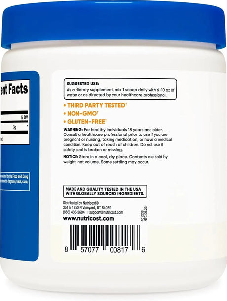 NUTRICOST - Nutricost Pure L-Citrulline (Base) Powder 250Gr. - The Red Vitamin MX - Suplementos Alimenticios - {{ shop.shopifyCountryName }}