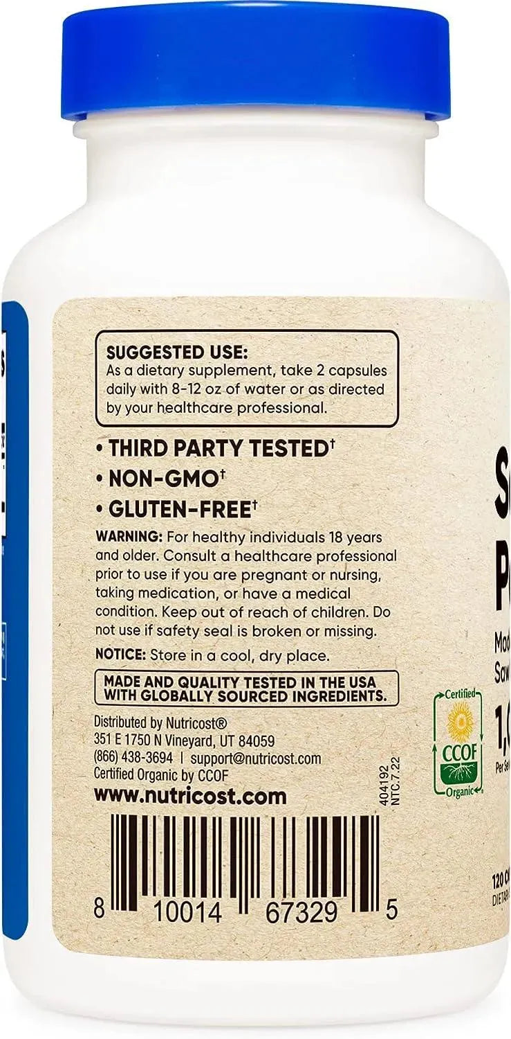 NUTRICOST - Nutricost Saw Palmetto 1000Mg. 120 Capsulas - The Red Vitamin MX - Suplementos Alimenticios - {{ shop.shopifyCountryName }}